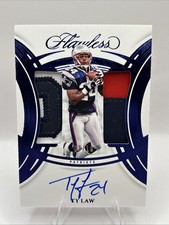 2025 Panini Flawless - Dual Patch Autographs Ty Law #DPA-TLW Sapphire /10...