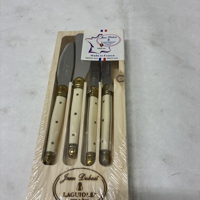 Jean Dubost Laguiole Set of 4 Spreader Knives NEW Ivory
