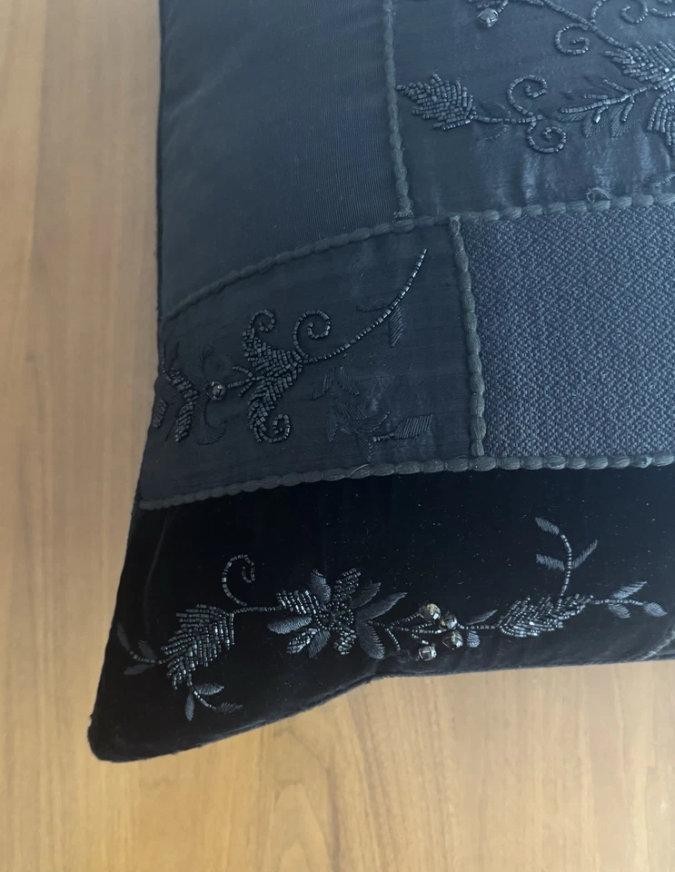Ralph Lauren Berenson Black Velvet Sequin Throw Pillow ~ La Boheme Collection - Image 4 of 4