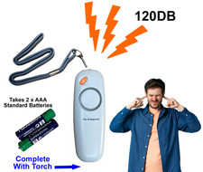 1/2/5/10/20 x Personal, Panic, Rape Anti-Attack Pulsating Siren 120db With Torch