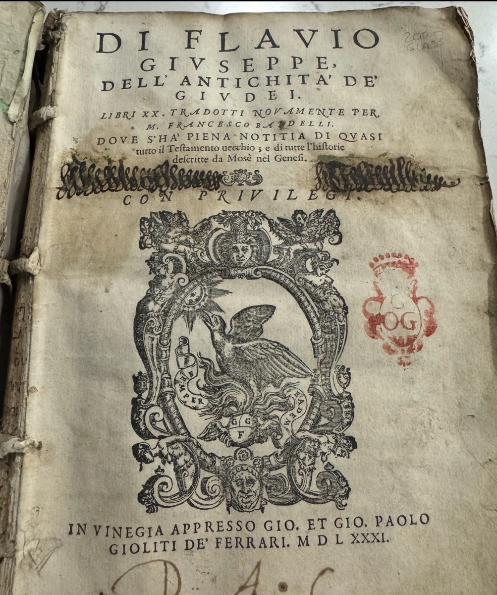 Flavius Josephus In Antiquarian & Collectible Books for sale | eBay