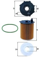 Mahle OX 171/2D1 ÖLfilter FüR CitroËN DS Opel Peugeot Toyota