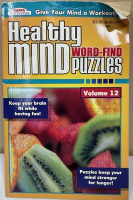 Healthy Mind Word-Find Puzzles Volume 12 Kappa Publication Brain Training Book