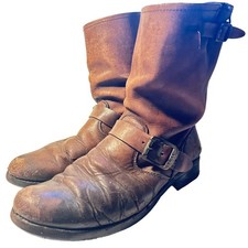 Vintage Frye Veronica Distressed Well-Worn Brown Leather Mid Boots Womens 9.5 Vintage Frye Veronica Distressed Well-Worn Brown Leather Mid Boots Womens 9.5 - Image 1