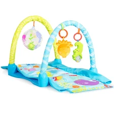 4 in 1 Activity Gym Play Mat Baby Activity Center w/3 Hanging Educational Toys
