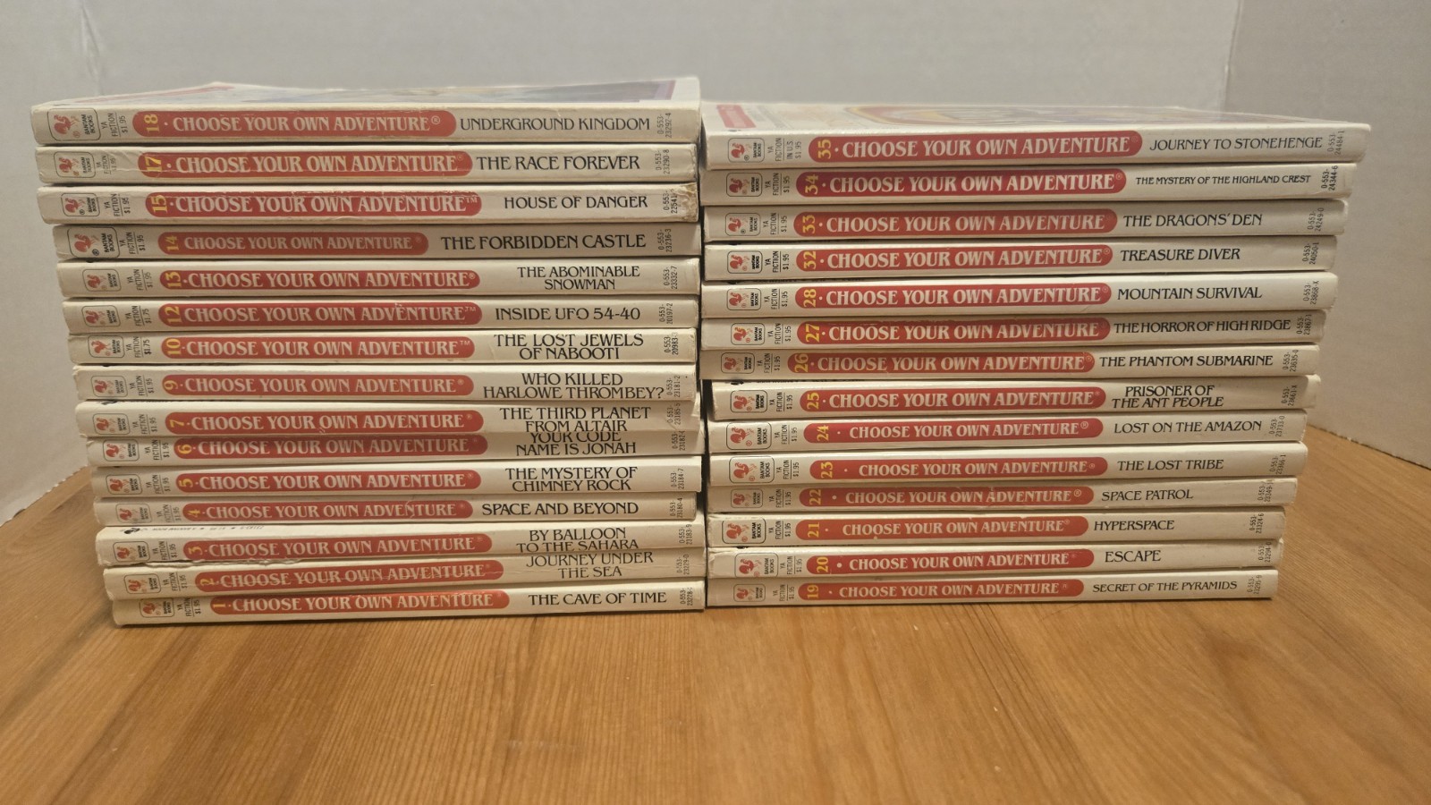 Choose Your Own Adventure lot of 29 books near complete run 1 to 35 vintage CYOA