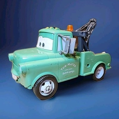 Rare Vintage Disney Pixar Cars Mater K4784 Teal Blue Color 11'' Lights & Sounds