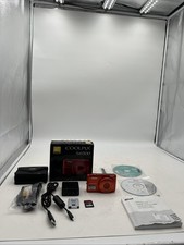 Nikon Coolpix S6500 16.0MP Digital Camera Orange w/12x Zoom Bundle Tested