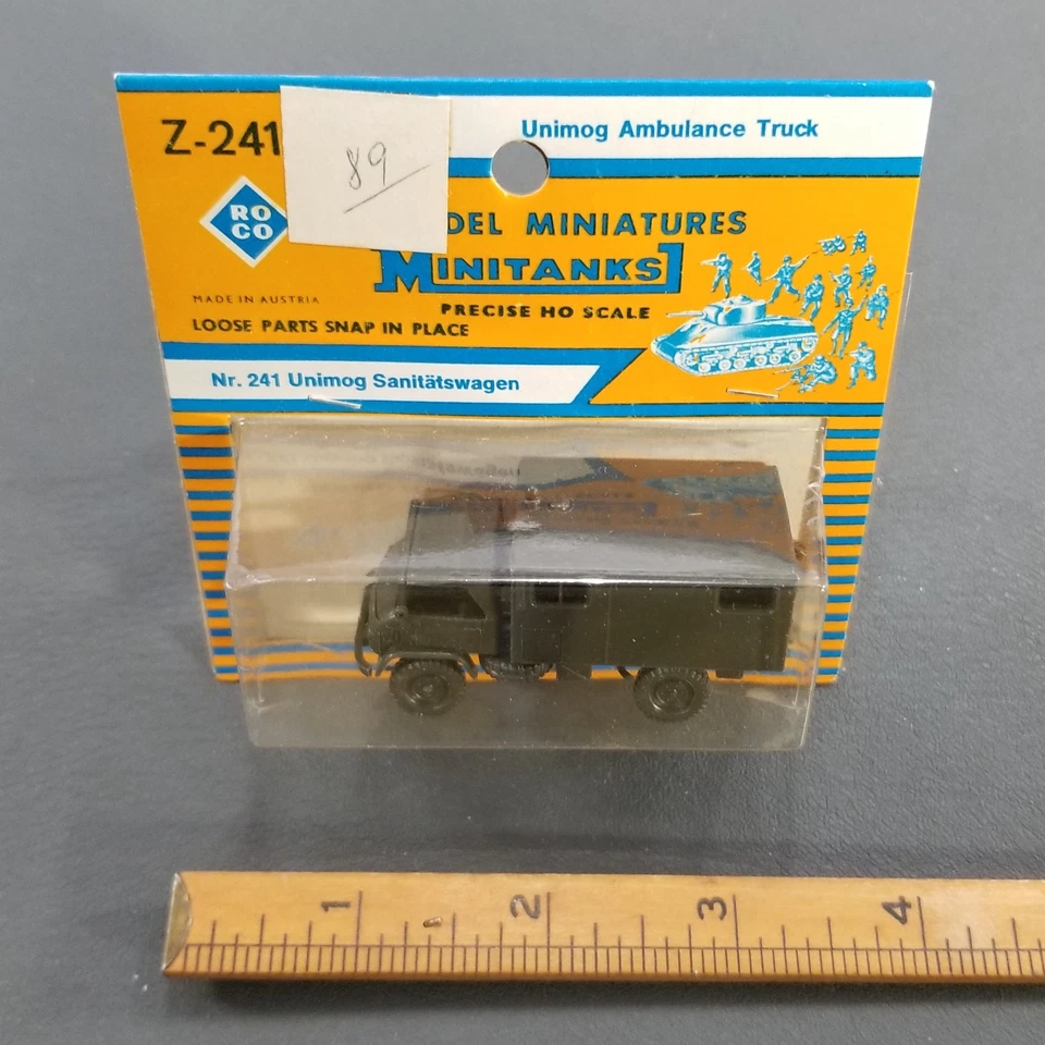 Roco Minitanks 1/87 HO Z-241 MB UNIMOG AMBULANCE TRUCK IOP MADE N AUSTRIA - Image 2 of 4