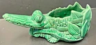 Vintage 1950s McCOY USA POTTERY Ceramic Green Alligator Planter