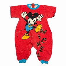 Vintage Rare Disney Mickey Mouse Romper One Piece 18 Months HTF