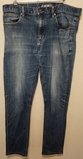 JEANSWEST Mens Skinny Blue Denim Pants Jeans Size 36