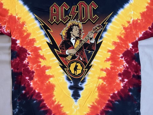 AC/DC Liquid Blue T Shirt Tye Dye Short Sleeve 2XL - Picture 8 of 19