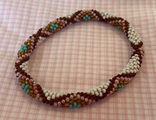 1 SET - Bracelet- Made in NEPAL - 100 Handmade seed beaded Bangle Gift