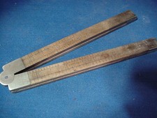 Rare Antique Stanley No. 63 Boxwood Folding Ruler with Sweetheart Logo