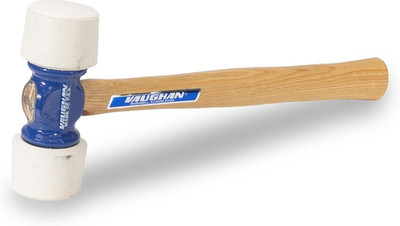 24 Oz Soft Face Rubber Mallet, Made in the USA, Non Marring White