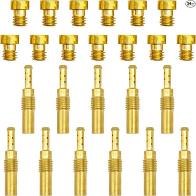 #ad 24Pcs Carburetor Main Pilot Jet Kit for PWK Keihin CVK PWM PE FCR MX PJ 99101 39 $15.74