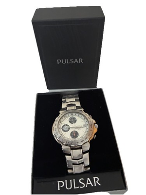 #ad #ad Pulsar mens Full Stainless Steel Military men Watch $39.99