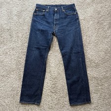 Levi's 501 Men's Original Fit Jeans 36X34 Dark Wash, Button Fly, Straight Leg