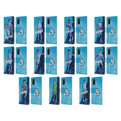 MAN CITY FC 2021/22 FIRST TEAM LEATHER BOOK WALLET CASE FOR SAMSUNG PHONES 1