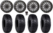 System 3 SB-6 15" Wheels Gunmetal (5+2) 30" Intersect Tires Kawasaki Teryx Mule