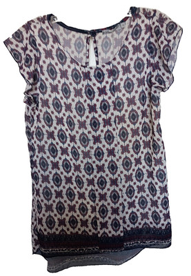 Elena Baldi 100% polyester multicolor geometric print top Size Small
