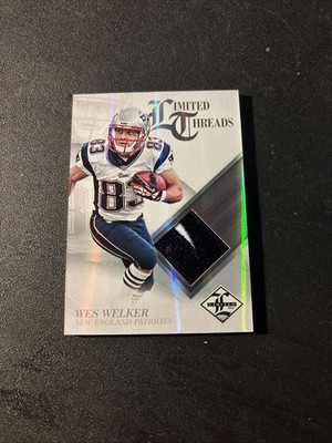 2012 Limited Wes Welker Threads 2 Color Game Used Jersey Prime Logo Patriots