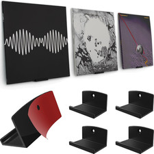Adhesive Vinyl Wall Mount, Album Wall Mount for 1LP and 2LP Black - 4 Pack
