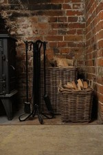 Square Kubu Wicker Rattan Log Storage Handmade Basket