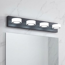 29'' Black Vanity Light 4 Lights LED Bathroom Over Mirror Wall Sconce Fixture