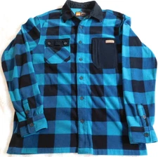 ThirtyTwo Flannel Medium Blue Plaid Drifter Polar Fleece Snowboard Skate Surf