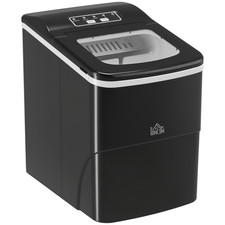 HOMCOM Ice Maker 12kg/24H Production with Scoop Basket for Home Office Black