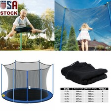 Replacement Safety Net Enclosure 12/13/14/15Ft Round Trampoline With 6 8 Poles