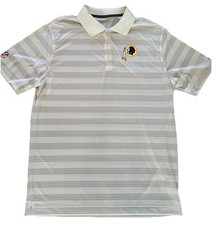 Nike DriFit On Field Apparel NFL Washington Redskins White Polo Shirt Men's L