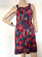 MARC BY MARC JACOBS Tumbling Blocks Colourful Pure Cotton Dress UK 8 US 4 EUC