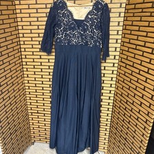 Eliza J. Blue Lace Gown Size 12