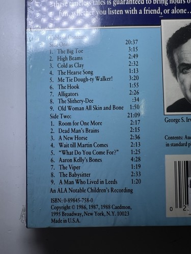 VTG 1986 Scary Stories Tell in the Dark Alvin Schwartz Audio Cassete Tape In Box - Picture 4 of 9