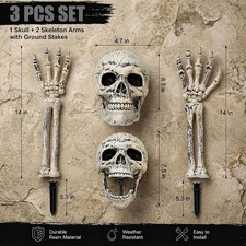 Halloween Decorations Outdoor Skeleton, Skeleton Coming Out of Ground, Scary Sku
