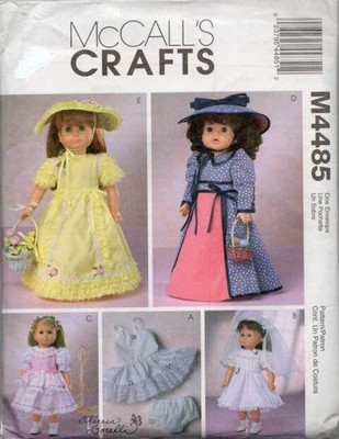 VTG!M4485 MCCALL'S CRAFTS ADORABLE 18'' DOLL CLOTHES!