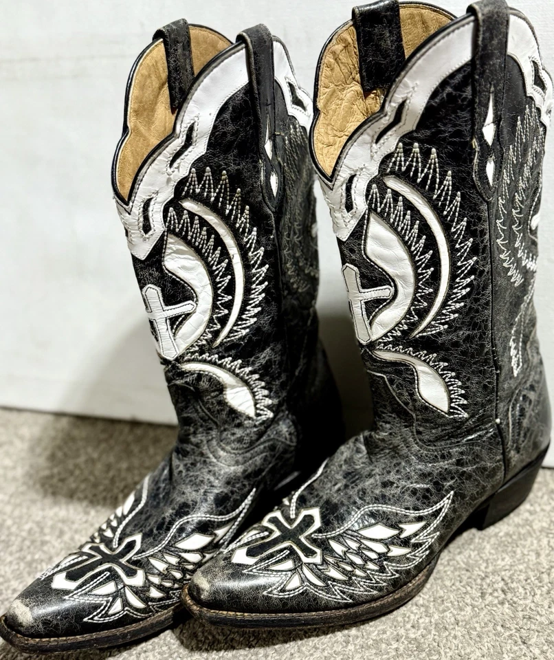 #J.B. #Dillon #Western #Cowgirl salto bordado #Tamanho cruzado-9 #eBay @todos - Imagem 4 de 4
