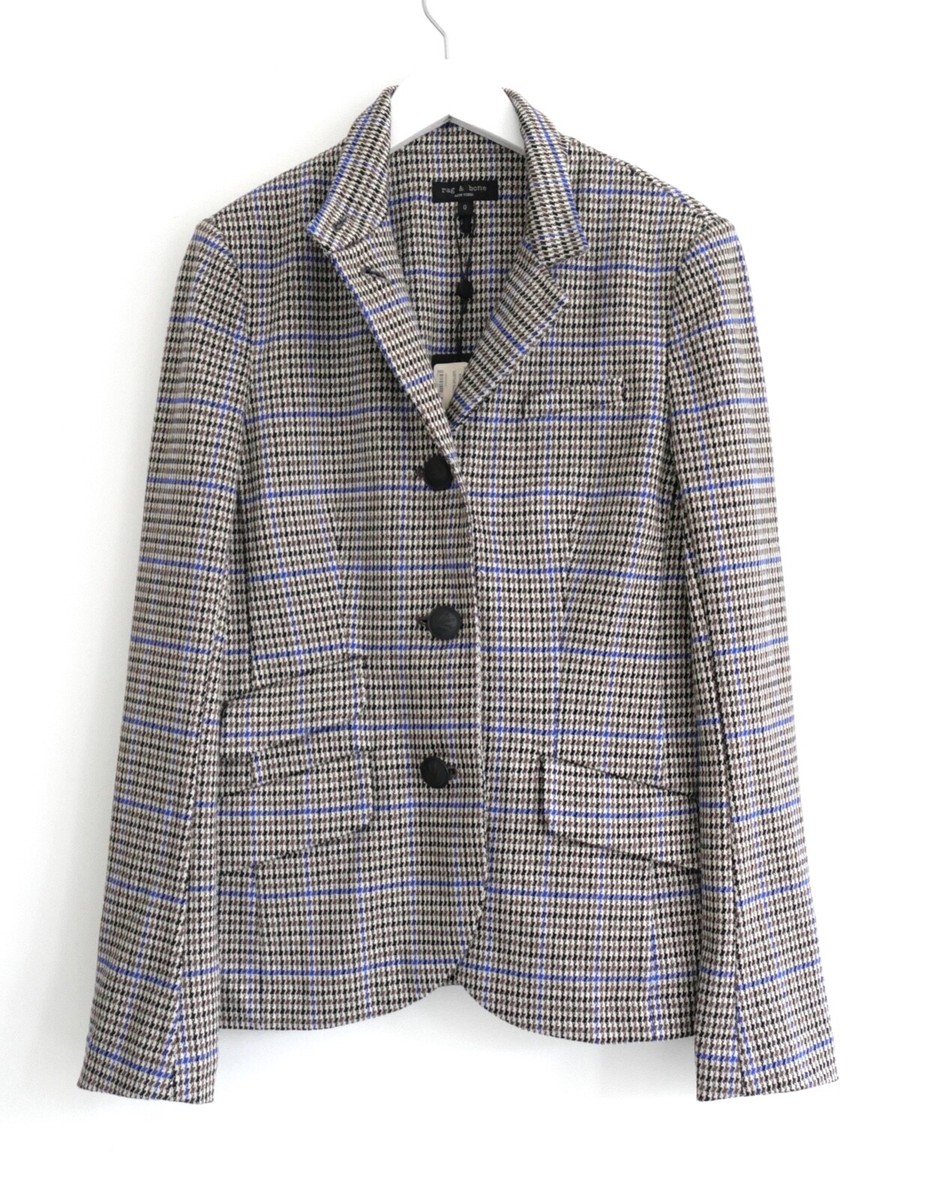 Rag Bone Slade Plaid Blazer Jacket US0/UK4+ NWT £520 UK