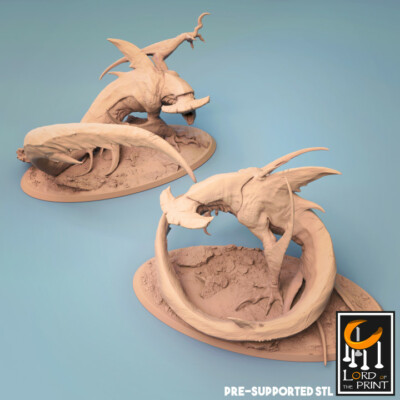 LAND CRAWLERS Screamers Akhelian Deepkin Sharks D&D RPG Proxy Lord of the Print