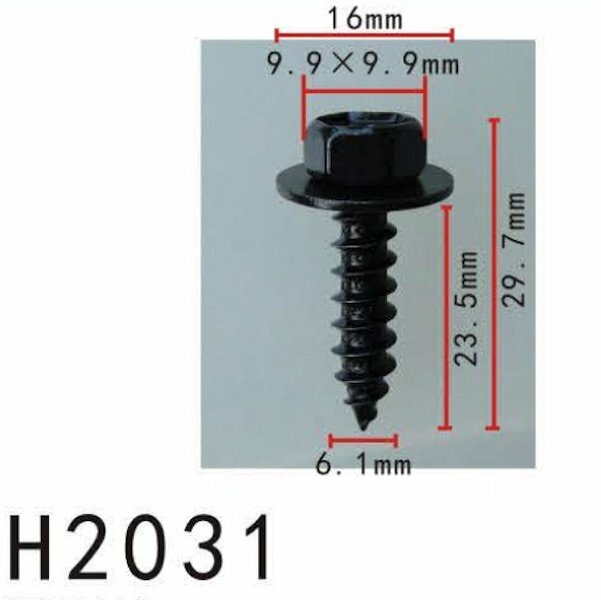 10X Phillips / HEX HEAD Self Tapping Screw For Car Bumper Fender Body