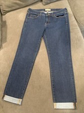 Banana Republic Jeans Women's Size 28 / 6 Skinny Fit Med Wash Cuff Stretch