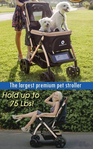 Cochecito para mascotas HPZ PET ROVER XL ex largo para perros/gatos pequeños a grandes*REACONDICIONADO - Imagen 8 de 9