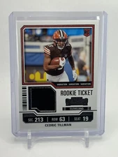 2023 Contenders Cedric Tillman Rookie Ticket Patch Variation "RC" #TS3V Browns