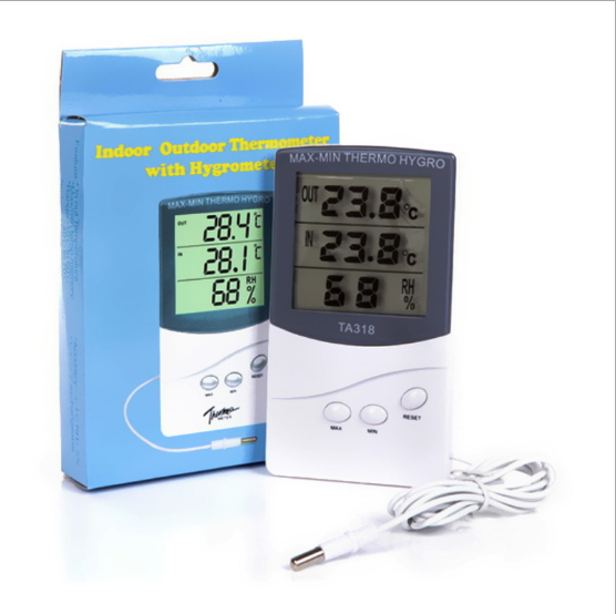 Alarm Clock Ki Ta318 Indoor Office Digital Thermometer Hygrometer Humidity Meter-image