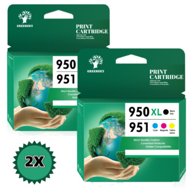 8PK 950XL 951XL Ink Cartridges For HP Officejet Pro 8610 8615 8620 8625 8600