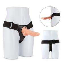 7" Hollow Cock Strap-On Realistic G-spot Dildo Penis Extender Extension Sleeve