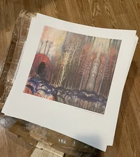 Radiohead: “Divided Wood" art print by Stanley Donwood 19” X 19”